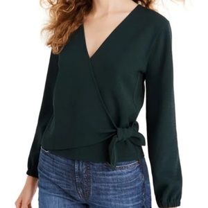 Madewell Texture & Thread Wrap Around Top - Medium
